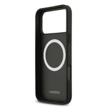 Apple iPhone 17 Pro Max Kılıf Lacoste Orjinal Lisanslı M-safe Şarj Özellikli PU Deri Tasarımlı Kartlıklı Karışık Monogram Desenli Kapak