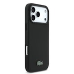 Apple iPhone 17 Pro Max Kılıf Lacoste Orjinal Lisanslı M-safe Şarj Özellikli PU Pike Desenli Metal Logolu Kartlıklı Kapak