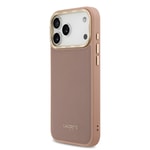 Apple iPhone 17 Pro Max Kılıf Lacoste Orjinal Lisanslı M-safe Şarj Özellikli Champs Elysees PU Deri Tasarımlı Kapak