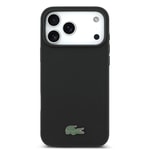 Apple iPhone 17 Pro Max Kılıf Lacoste Orjinal Lisanslı M-safe Şarj Özellikli PU Pike Desenli Metal Logolu Kartlıklı Kapak