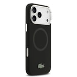 Apple iPhone 17 Pro Max Kılıf Lacoste Orjinal Lisanslı M-safe Şarj Özellikli İkonik Logolu Metal Kamera Çerçeveli Silikon Kapak