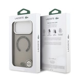 Apple iPhone 17 Pro Max Kılıf Lacoste Orjinal Lisanslı M-safe Şarj Özellikli İkonik Timsah Logolu Buzlu Kapak