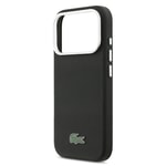 Apple iPhone 17 Pro Max Kılıf Lacoste Orjinal Lisanslı M-Safe Şarj Özellikli PVC Pike Desenli Arka Yüzey İkonik Timsah Dokuma Logolu Kapak