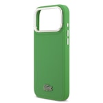 Apple iPhone 17 Pro Max Kılıf Lacoste Orjinal Lisanslı M-safe Şarj Özellikli PU Pike Desenli Standlı Metal Logolu Kapak