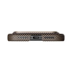Apple iPhone 17 Pro Max Kılıf M-safe Şarj Özellikli Aramid Fiber Pitaka Tactile Woven Sunset-Moonrise Serisi Kapak