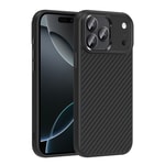 Apple iPhone 17 Pro Max Kılıf M-Safe Şarj Özellikli Karbon Fiber Görünümlü Zore Truva Silikon Kapak