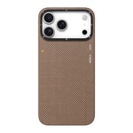 Apple iPhone 17 Pro Max Kılıf M-safe Şarj Özellikli Aramid Fiber Youngkit 1500D Extreme Wing Titanyum-Gold Serisi Kapak