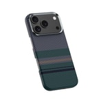 Apple iPhone 17 Pro Max Kılıf M-safe Şarj Özellikli Karbon Fiber Tasarımlı Benks Aurora ArmorAir Kevlar Kapak