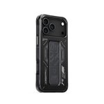 Apple iPhone 17 Pro Max Kılıf M-safe Şarj Özellikli Teknoloji Desenli Skinarma Helio Mag Charge Standlı Kapak