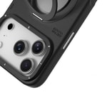 Apple iPhone 17 Pro Max Kılıf M-safe Şarj Özellikli 360 Derece Standlı Basit Mat Deri Desenli Youngkit Tech Leather Serisi Kapak