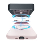 Apple iPhone 17 Pro Max Kılıf M-safe Şarj Özellikli Metal Standlı Sıvı Silikon Lenyes CK223 Kapak