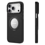Apple iPhone 17 Pro Max Kılıf M-safe Şarj Özellikli 360 Derece Standlı Basit Mat Deri Desenli Youngkit Tech Leather Serisi Kapak
