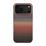 Apple iPhone 17 Pro Max Kılıf M-safe Şarj Özellikli Aramid Fiber Pitaka Military-Grade Sunset-Moonrise Serisi Kapak