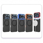 Apple iPhone 17 Pro Max Kılıf M-safe Şarj Özellikli 360 Derece Standlı Çift Parçalı Zore Torino Kapak