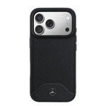 Apple iPhone 17 Pro Max Kılıf Mercedes Benz Orjinal Lisanslı M-safe Şarj Özellikli 3D Metal Logolu Wood Deri Dokumalı Kapak
