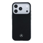 Apple iPhone 17 Pro Max Kılıf Mercedes Benz Orjinal Lisanslı M-safe Şarj Özellikli 3D Metal Logolu Wrap Wood Deri Kapak