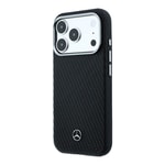 Apple iPhone 17 Pro Max Kılıf Mercedes Benz Orjinal Lisanslı M-safe Şarj Özellikli 3D Metal Logolu Wrap Wood Deri Kapak