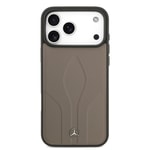 Apple iPhone 17 Pro Max Kılıf Mercedes Benz Orjinal Lisanslı M-safe Şarj Özellikli Dokulu Desenli Deri Kapak