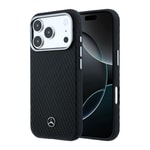 Apple iPhone 17 Pro Max Kılıf Mercedes Benz Orjinal Lisanslı M-safe Şarj Özellikli 3D Metal Logolu Wrap Wood Deri Kapak