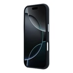 Apple iPhone 17 Pro Max Kılıf Mercedes Benz Orjinal Lisanslı M-safe Şarj Özellikli Metal Yıldız Logolu Çizgili Deri Kapak