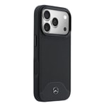 Apple iPhone 17 Pro Max Kılıf Mercedes Benz Orjinal Lisanslı M-safe Şarj Özellikli 3D Metal Logolu Wood Deri Dokumalı Kapak