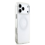Apple iPhone 17 Pro Max Kılıf Mercedes Benz Orjinal Lisanslı M-safe Şarj Özellikli Buzlu PC Nostaljik Yıldız Dizayn Kapak