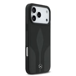 Apple iPhone 17 Pro Max Kılıf Mercedes Benz Orjinal Lisanslı M-safe Şarj Özellikli Dokulu Desenli Deri Kapak