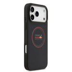 Apple iPhone 17 Pro Max Kılıf Redbull Orjinal Lisanslı M-safe Şarj Özellikli Kırmızı Halka ve Logo Kabartmalı PU Deri Kapak