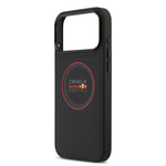 Apple iPhone 17 Pro Max Kılıf Redbull Orjinal Lisanslı M-safe Şarj Özellikli Kırmızı Halka ve Logo Kabartmalı PU Deri Kapak