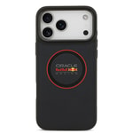 Apple iPhone 17 Pro Max Kılıf Redbull Orjinal Lisanslı M-safe Şarj Özellikli Kırmızı Halka ve Logo Kabartmalı PU Deri Kapak
