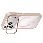 Apple iPhone 17 Pro Max Kılıf Standlı ve Kamera Lens Hediyeli M-Safe Şarj Özellikli Zore Etro Kapak