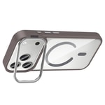 Apple iPhone 17 Pro Max Kılıf Standlı ve Kamera Lens Hediyeli M-Safe Şarj Özellikli Zore Etro Kapak