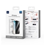 Apple iPhone 17 Pro Max Wiwu Wi-SQ009 Easy Install iPrivacy 360° Anti-Peep Oleofobik Temperli Cam Ekran Koruyucu + Kolay Uygulama Aparatlı