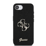 Apple iPhone 17E Kılıf Guess Orjinal Lisanslı 4G Büyük Metal Logolu Glitter Kapak
