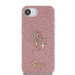 Apple iPhone 17E Kılıf Guess Orjinal Lisanslı 4G Büyük Metal Logolu Glitter Kapak