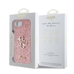 Apple iPhone 17E Kılıf Guess Orjinal Lisanslı 4G Büyük Metal Logolu Glitter Kapak