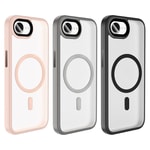 Apple iPhone 17E Kılıf Mat Arka Yüzey Wireless Şarj Özellikli Zore Flet M-safe Kapak