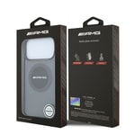 Apple iPhone 18 Pro Kılıf AMG Orjinal Lisanslı M-safe Şarj Özellikli Transparan IML Baskı Logolu Bicolor Block Kapak