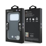 Apple iPhone 18 Pro Kılıf BMW Orjinal Lisanslı M-safe Şarj Özellikli Metal Logolu Karbon Fiber Kevlar Kapak