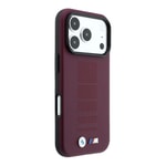 Apple iPhone 18 Pro Kılıf BMW Orjinal Lisanslı M-safe Şarj Özellikli PU Delikli Metal M Logolu Kapak