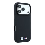 Apple iPhone 18 Pro Kılıf BMW Orjinal Lisanslı M-safe Şarj Özellikli Metal Logolu Karbon Fiber Kevlar Kapak