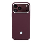 Apple iPhone 18 Pro Kılıf BMW Orjinal Lisanslı M-safe Şarj Özellikli Metal Logolu Kabartmalı Kapitone Deri Kartlıklı Kapak