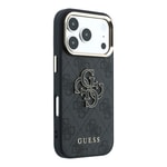 Apple iPhone 18 Pro Kılıf Guess Orjinal Lisanslı 4G Büyük Resin Logolu PU Kapak