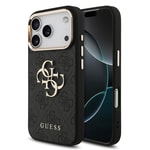 Apple iPhone 18 Pro Kılıf Guess Orjinal Lisanslı Gold Metal Kamera Çerçeveli 4G Desenli Metal Büyük 4G ve Yazı Logolu Kapak