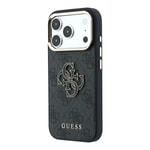 Apple iPhone 18 Pro Kılıf Guess Orjinal Lisanslı 4G Büyük Resin Logolu PU Kapak