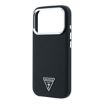 Apple iPhone 18 Pro Kılıf Guess Orjinal Lisanslı M-safe Şarj Özellikli Grained Triangle Kapak