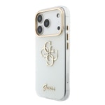 Apple iPhone 18 Pro Kılıf Guess Orjinal Lisanslı Yazı ve 4G Büyük Metal Logolu Silikon Kapak