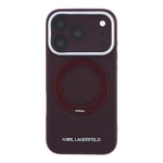 Apple iPhone 18 Pro Kılıf Karl Lagerfeld Orjinal Lisanslı M-Safe Şarj Özellikli Metal Logolu PU Saffiano 360 Derece Dönebilen Standlı Kapak