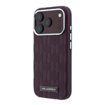 Apple iPhone 18 Pro Kılıf Karl Lagerfeld Orjinal Lisanslı M-safe Şarj Özellikli KL Yazılı Hot Stamp Kapak