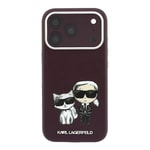 Apple iPhone 18 Pro Kılıf Karl Lagerfeld Orjinal Lisanslı M-Safe Şarj Özellikli K&C Bodies Sketch PU Kapak